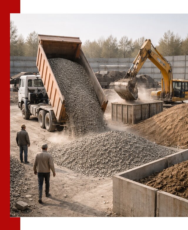 Доставка нерудных материалов с погрузкой и разгрузкой в Новокуйбышевске