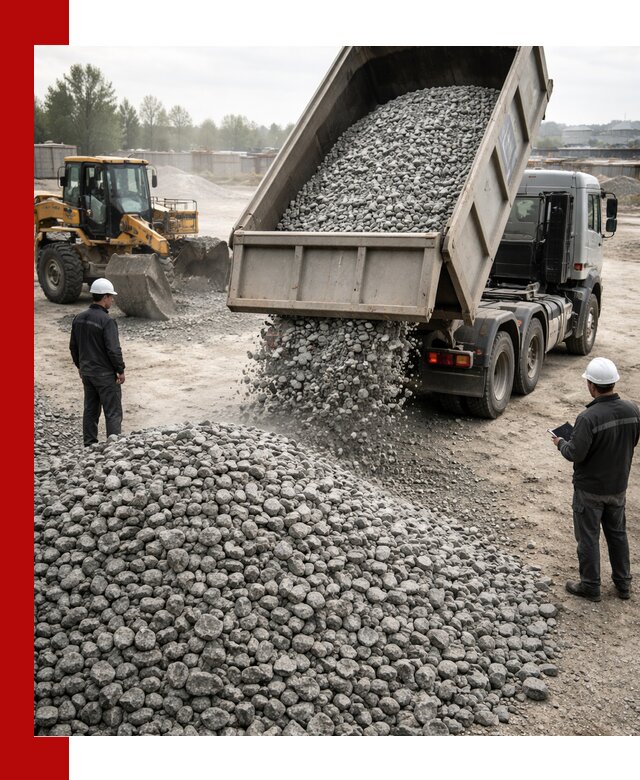 Доставка гранитного щебня фракции 20-40 в Новокуйбышевске
