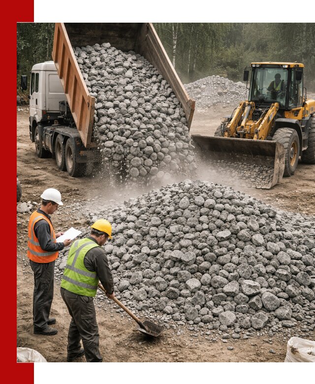 Гранитный щебень фракция 70-150 доставка в Новокуйбышевске