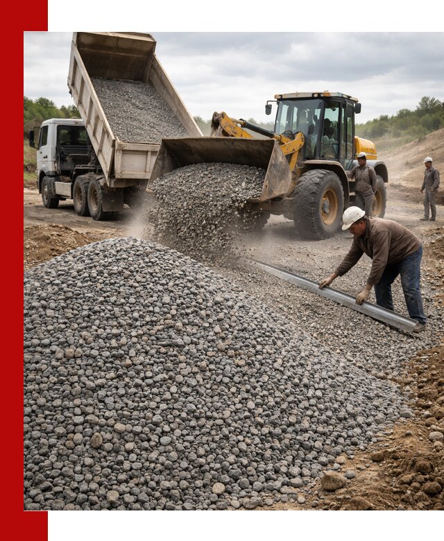 Гравийный щебень фракция 5-20 с доставкой в Новокуйбышевске