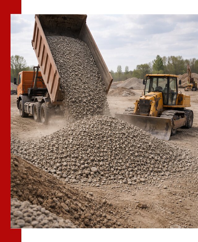 Доставка гравийного щебня фракции 40-70 в Новокуйбышевске