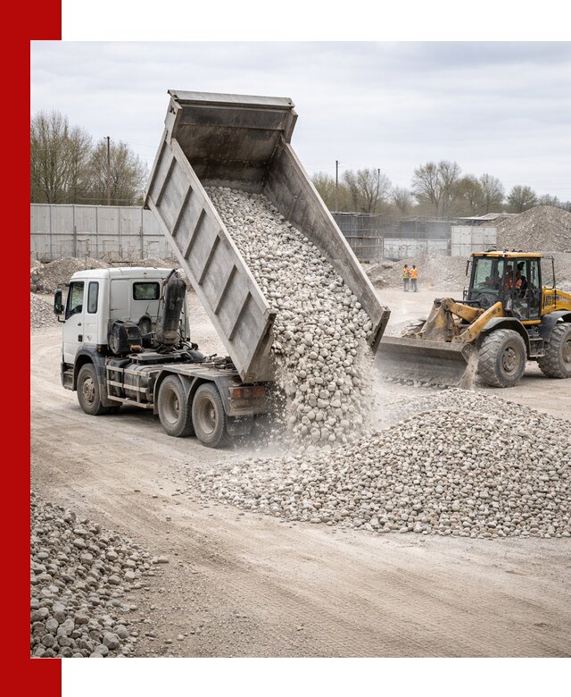 Доставка и продажа известнякового щебня в Новокуйбышевске