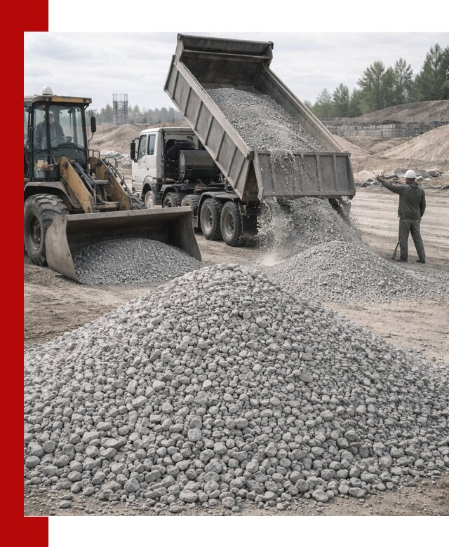 Доставка известнякового щебня фр. 5–20 в Новокуйбышевске