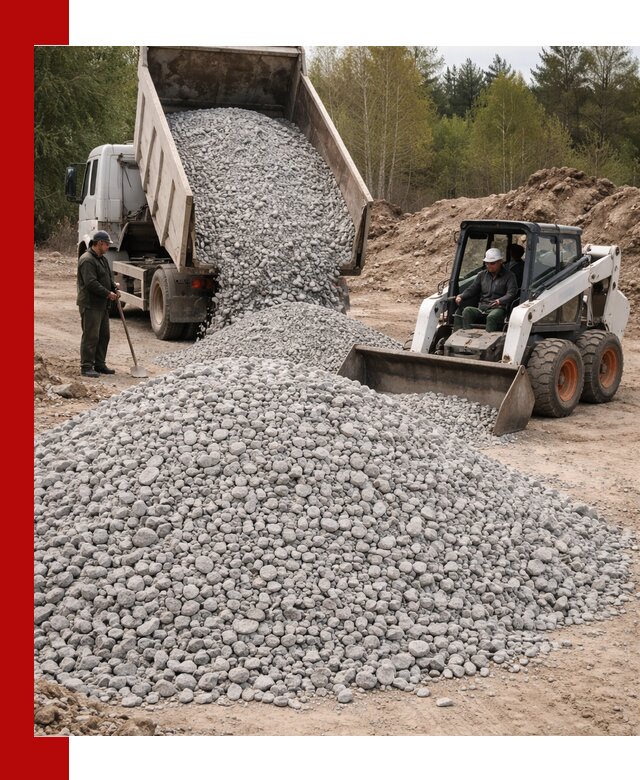 Доставка доломитового щебня в Новокуйбышевске напрямую от карьера
