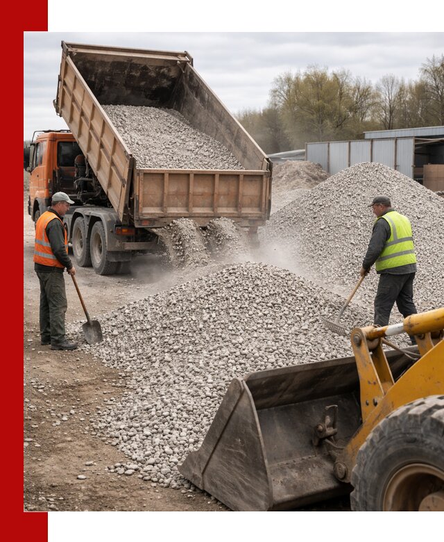 Доломитовый щебень фракции 5-20 с доставкой в Новокуйбышевске