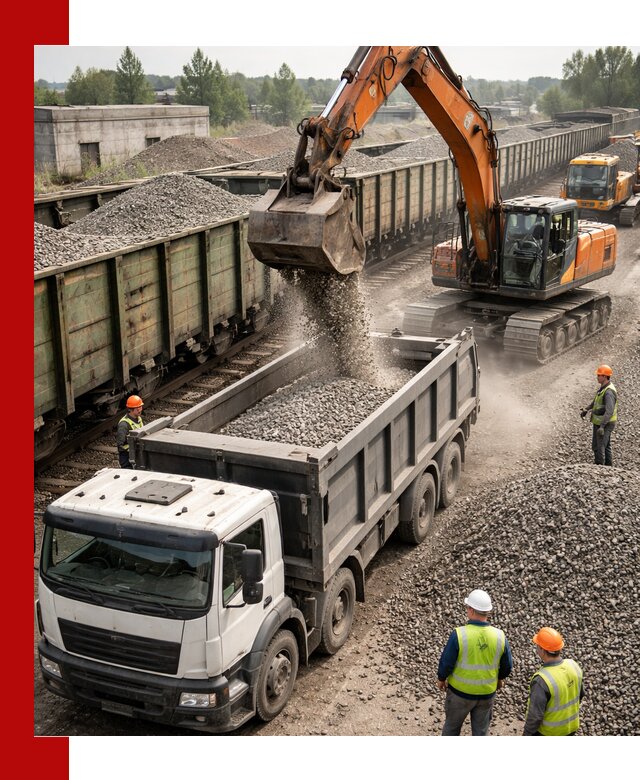 Железнодорожный щебень фракция 25–60 для поставок в Новокуйбышевске