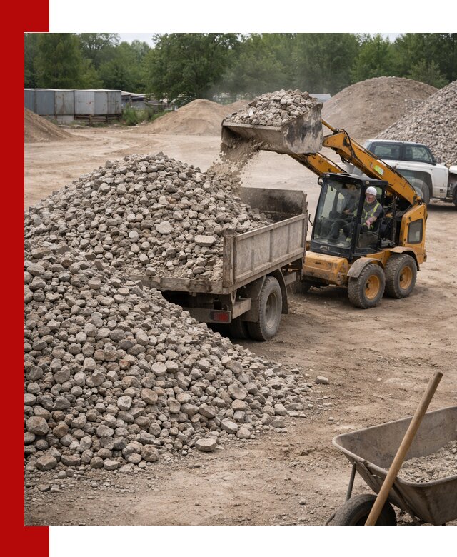 Доставка вторичного щебня в Новокуйбышевске для строительных работ