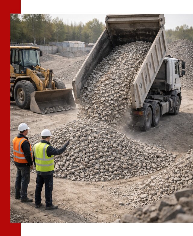 Вторичный щебень фракция 40–70 доставка в Новокуйбышевске