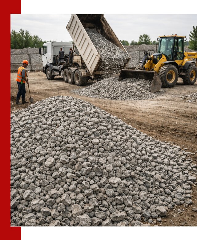 Доставка бетонного щебня фракции 40-70 в Новокуйбышевске