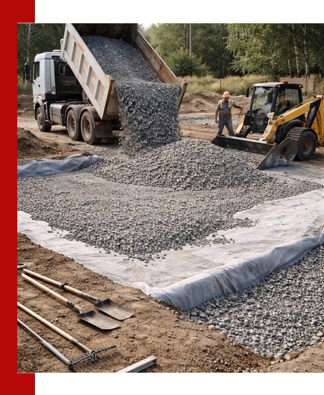 Щебень для фундамента с доставкой в Новокуйбышевске