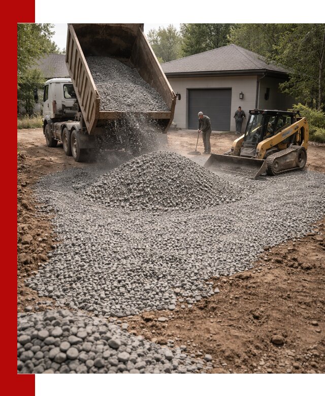 Щебень для парковки в Новокуйбышевске: доставка и укладка качественного материала