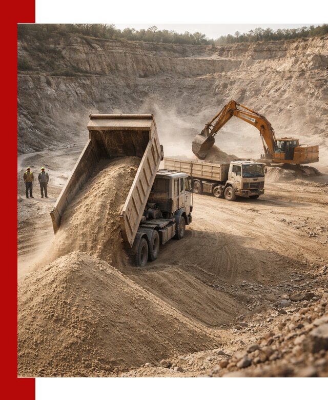 Карьерный песок навалом с доставкой в Новокуйбышевске