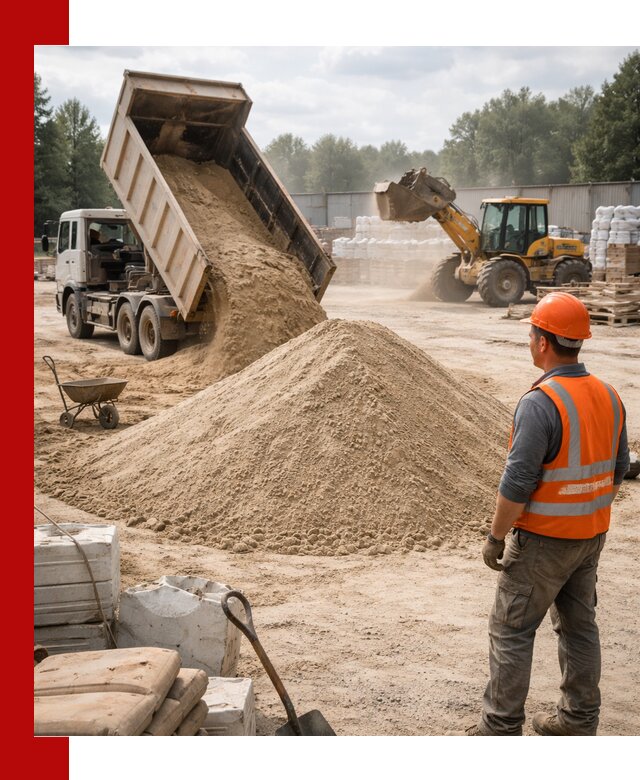 Доставка строительного песка с самосвалом в Новокуйбышевске