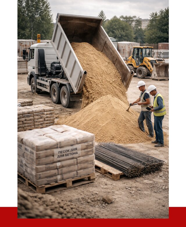 Песок для бетона в Новокуйбышевске от 2561 р. с доставкой, ПРОНЕРУДНвб