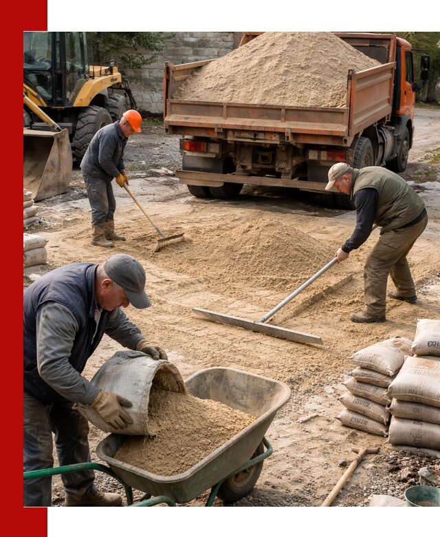 Поставка песка для стяжки в Новокуйбышевске с быстрой доставкой