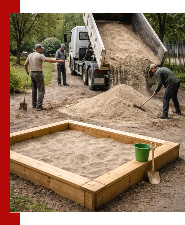 Песок для песочницы с доставкой в Новокуйбышевске недорого и чистый
