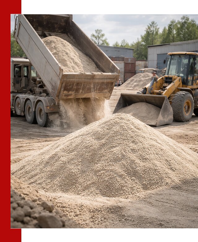 Кварцевый песок с доставкой в Новокуйбышевске для строительных работ