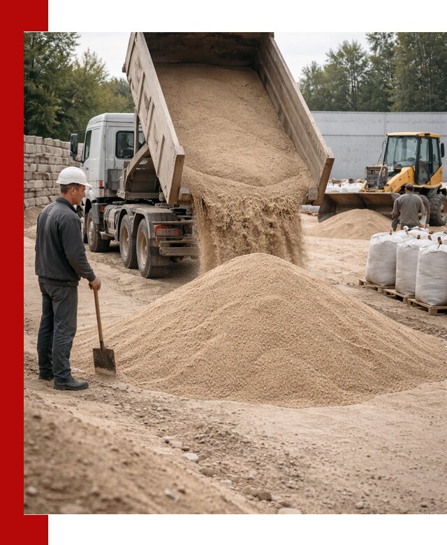 Кварцевый песок фракция 0–3 мм с доставкой в Новокуйбышевске