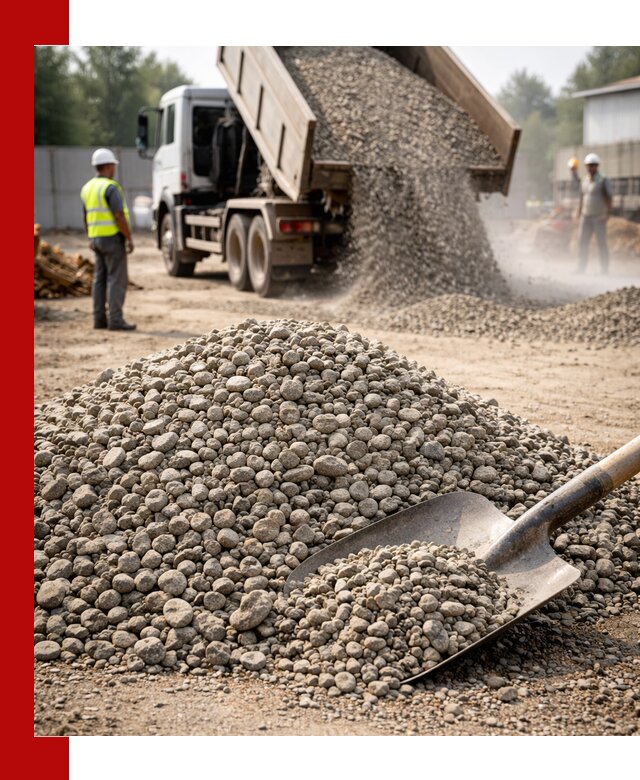 Доставка гравия фракции 20-40 в Новокуйбышевске с самосвалами