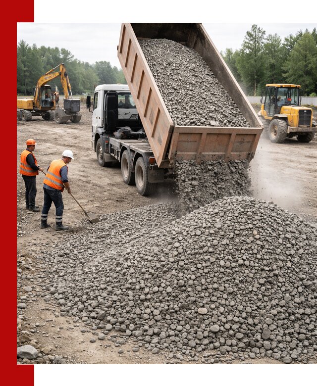 Доставка гравия фракции 40-70 в Новокуйбышевске оптом и в розницу