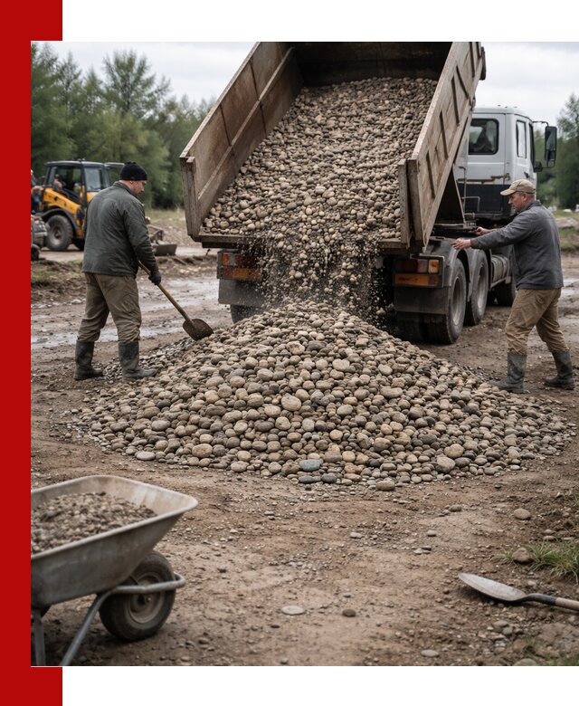 Доставка гальки речной оптом и в розницу в Новокуйбышевске