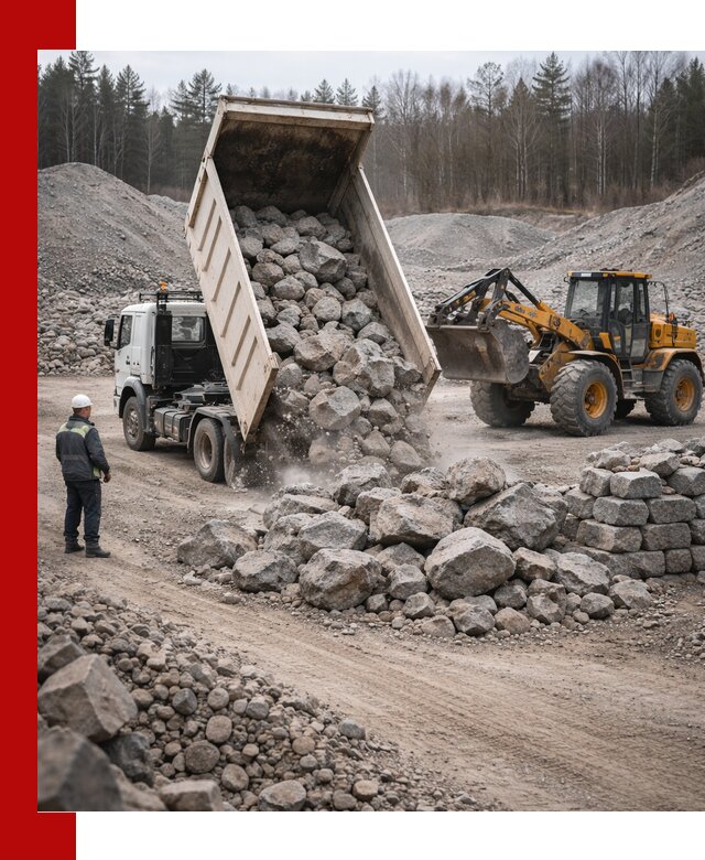 Доставка и продажа бутового гранитного камня в Новокуйбышевске