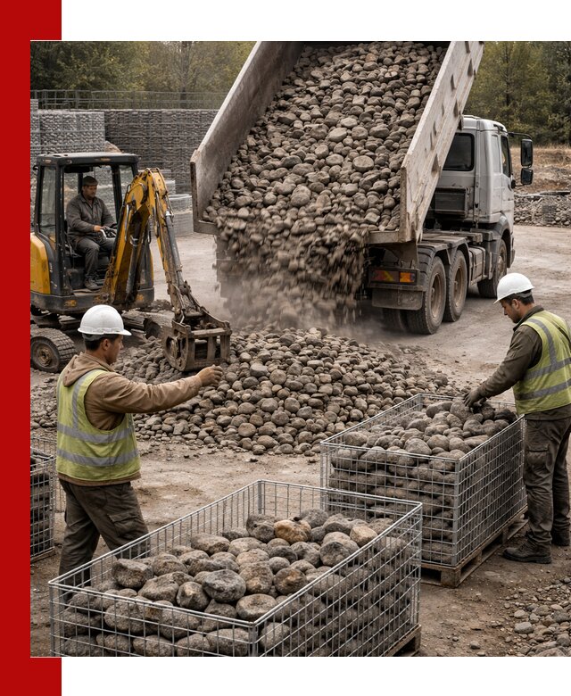 Камень для габионов фракция 100–201 в Новокуйбышевске