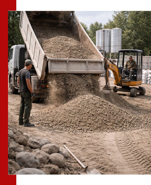 Доставка ПГС С3 в Новокуйбышевске самосвалами и миксерами