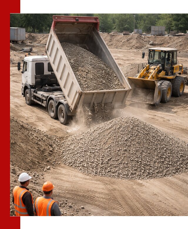 Щебень с песком (ЩГПС С2) с доставкой в Новокуйбышевске