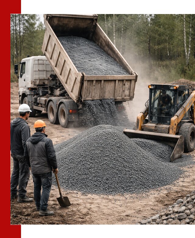 Гранитный отсев 0-5 с доставкой и разгрузкой в Новокуйбышевске
