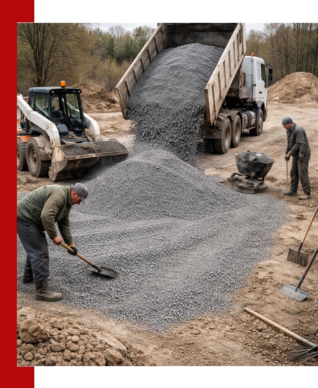 Отсев для подсыпки в Новокуйбышевске — доставка и подсыпка на участок