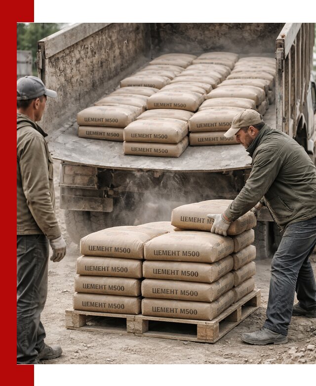 Цемент М500 с доставкой самосвалом в Новокуйбышевске