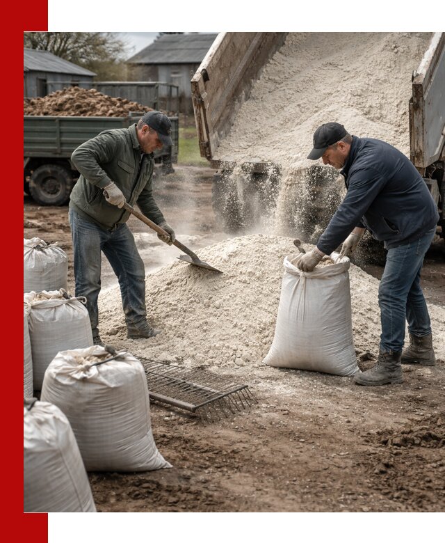 Доставка извести пушонки в Новокуйбышевске оптом и мелким оптом