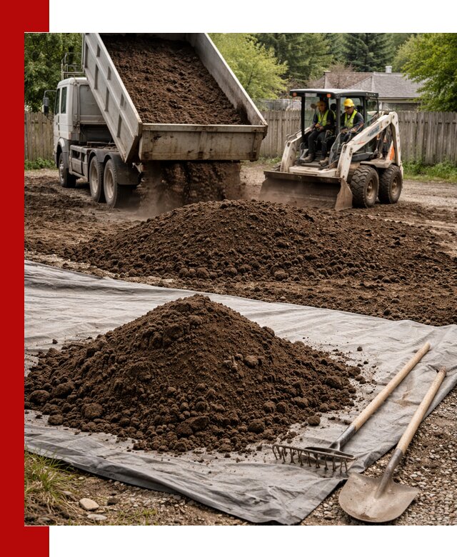 Грунт для отсыпки участка с доставкой в Новокуйбышевске