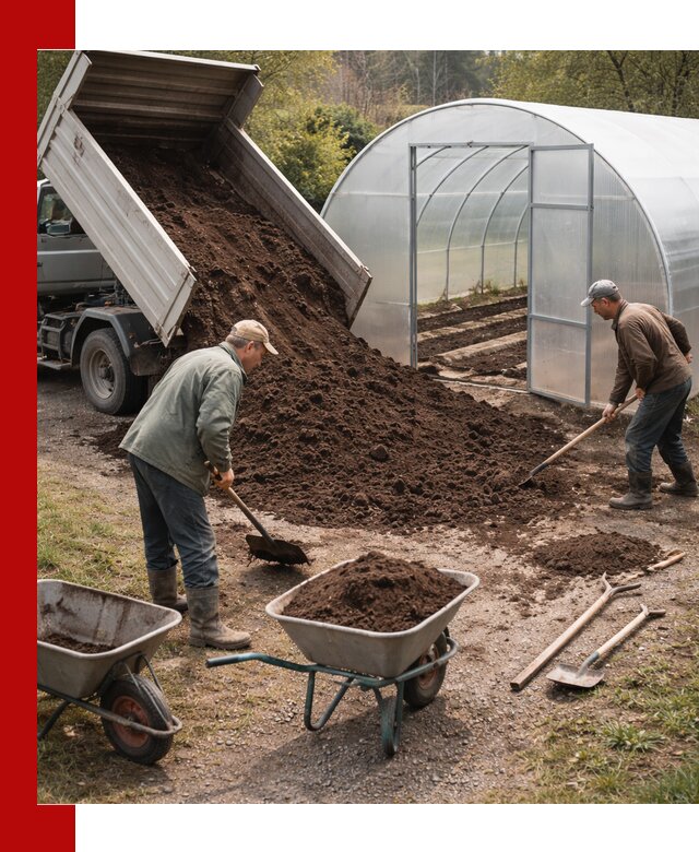 Грунт для теплицы с доставкой в Новокуйбышевске — плодородный субстрат под растения