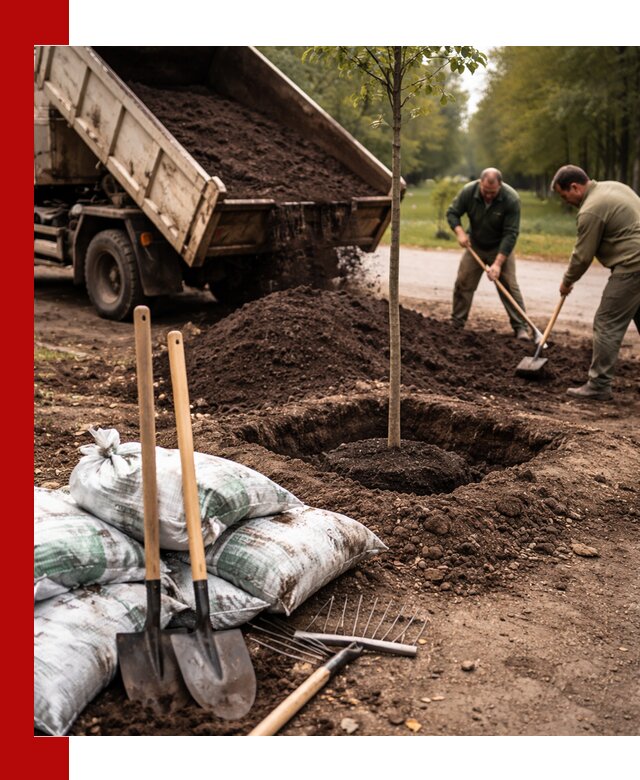 Грунт для посадки деревьев в Новокуйбышевске — доставка и подготовка почвы