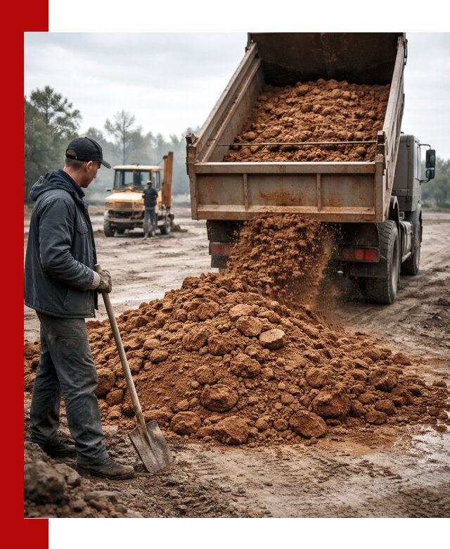 Глина для засыпки в Новокуйбышевске с доставкой самосвалами