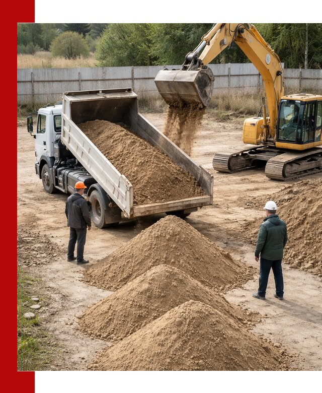 Доставка супеси вагонными и автопартиями в Новокуйбышевске