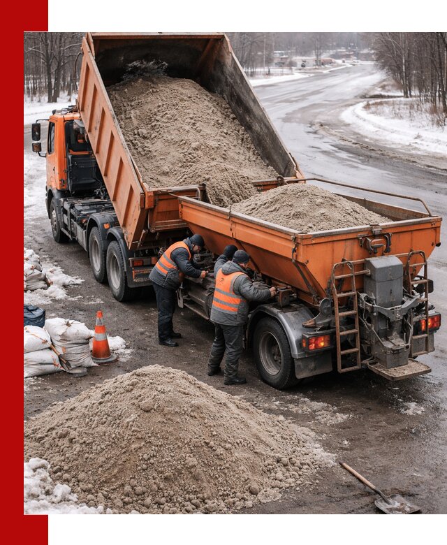 Поставка и вывоз пескосоля в Новокуйбышевске оптом и в розницу
