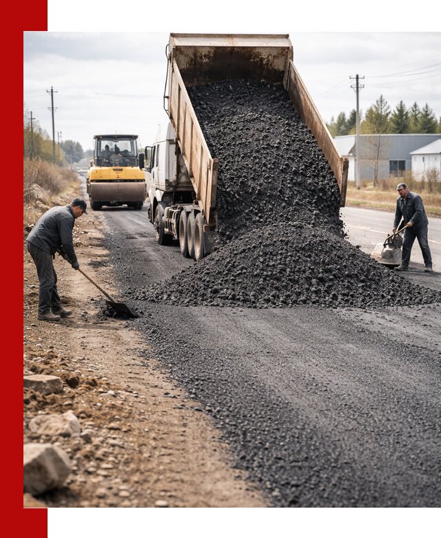 Асфальтовая крошка для дорог в Новокуйбышевске — поставка и доставка