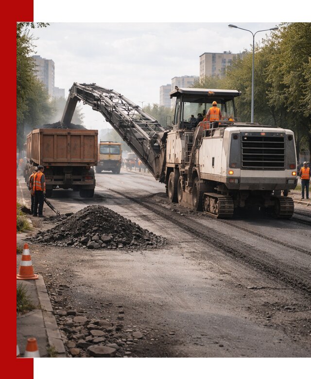 Фрезерованный асфальт в Новокуйбышевске — удаление и вывоз старого покрытия