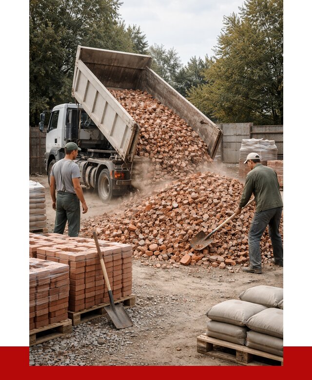 Бой кирпича в Новокуйбышевске с доставкой от 4302 руб/куб | ПРОНЕРУДНвб