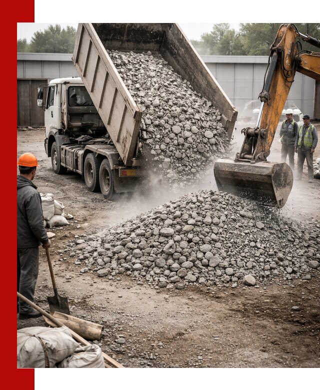 Доставка дробленого бетона в Новокуйбышевске оптом и в розницу