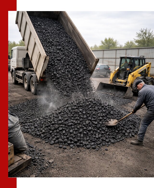 Доставка угля орех в Новокуйбышевске оптом и в розницу