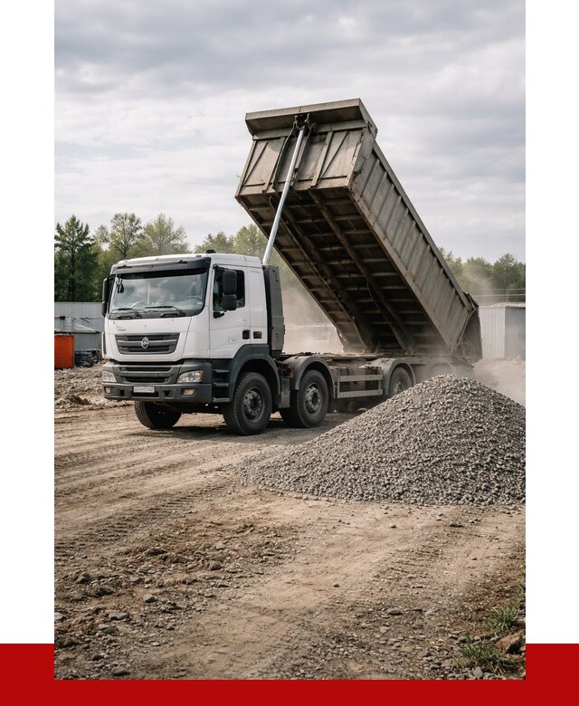 Доставка самосвалом 40 кубов в Новокуйбышевске от 9218 р. | ПРОНЕРУДНвб