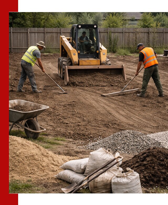 Выравнивание участка под строительство и благоустройство в Новокуйбышевске